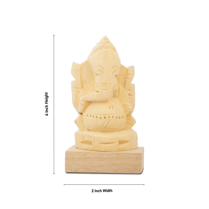 Vellerukku Vinayagar Statue - 4 x 2 Inches | Vellerukku Ganesh Murti for Pooja