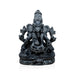 Ganesha Murti - 28 x 18 Inches | Black Stone Idol / Ganapathi Statue/ Vinayagar Sculpture Decor for Home & Pooja - Stone Murties
