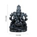 Ganesha Murti - 28 x 18 Inches | Black Stone Idol / Ganapathi Statue/ Vinayagar Sculpture Decor for Home & Pooja - Stone Murties