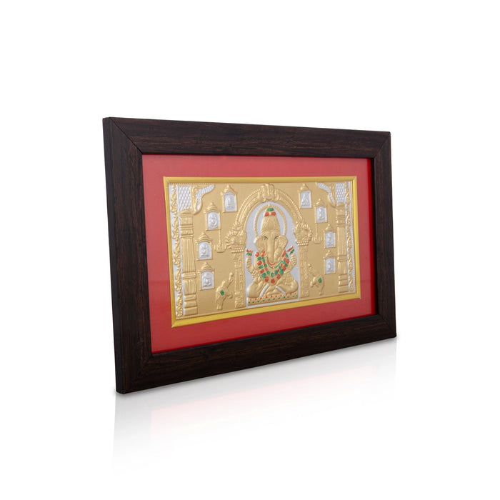 Ganesh Murti Design Photo Frame - 7.5 x 11.5 Inches | Wall Picture Frame for Home Decor - Hindu God Photos & Frames