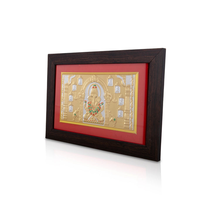 Ganesh Murti Design Photo Frame - 7.5 x 11.5 Inches | Wall Picture Frame for Home Decor - Hindu God Photos & Frames