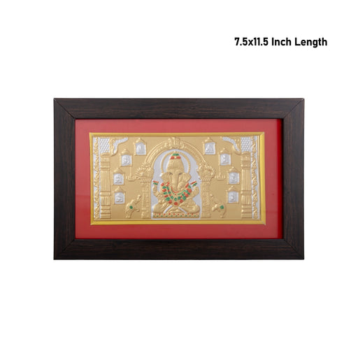 Ganesh Murti Design Photo Frame - 7.5 x 11.5 Inches | Wall Picture Frame for Home Decor - Hindu God Photos & Frames