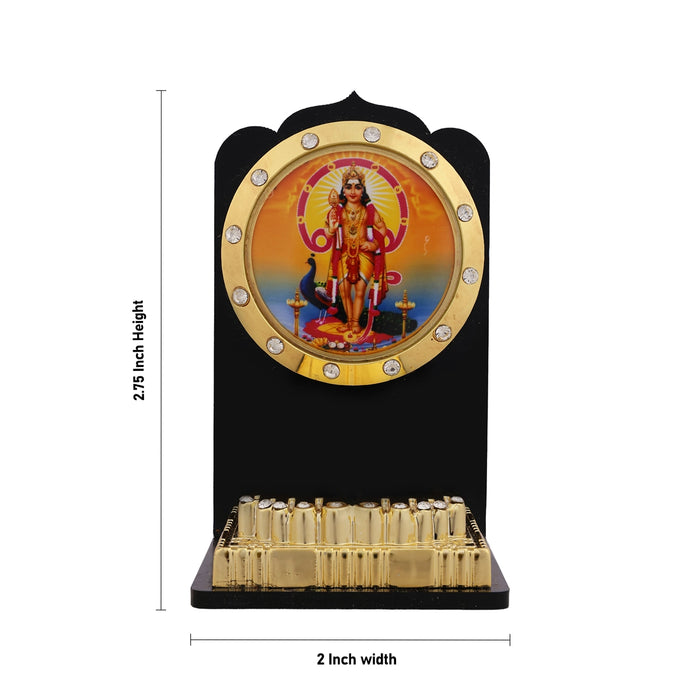 Acrylic Car Stand - 2.75 x 2 Inches | Murugan Stand With Padham For Car Decor