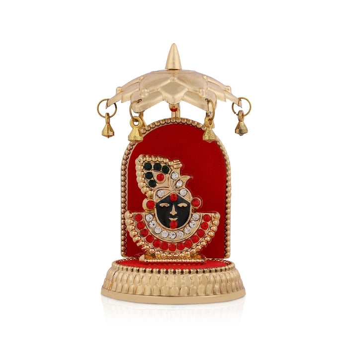 Shrinath Ji With Umbrella - 4.5 x 2.5 Inches | Car Dashboard Photo Stand /Car Photo Stand/ Photo Stand for Car