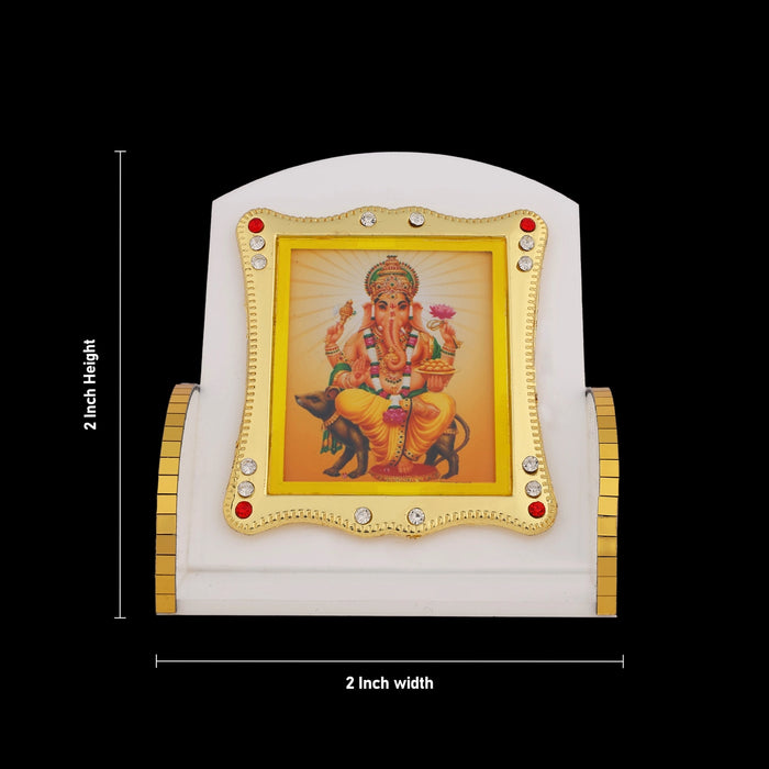 Ganesha Acrylic Photo Frame - 2 x 2 Inches | Photo Acrylic Frame/ Acrylic Photo Stand for Car Decor