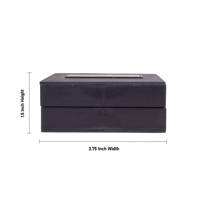 Puja Box with Padham - 1.5 x 3.75 Inches | Hanuman Paduka Box/ Decorative Pooja Box with Divine Footprints