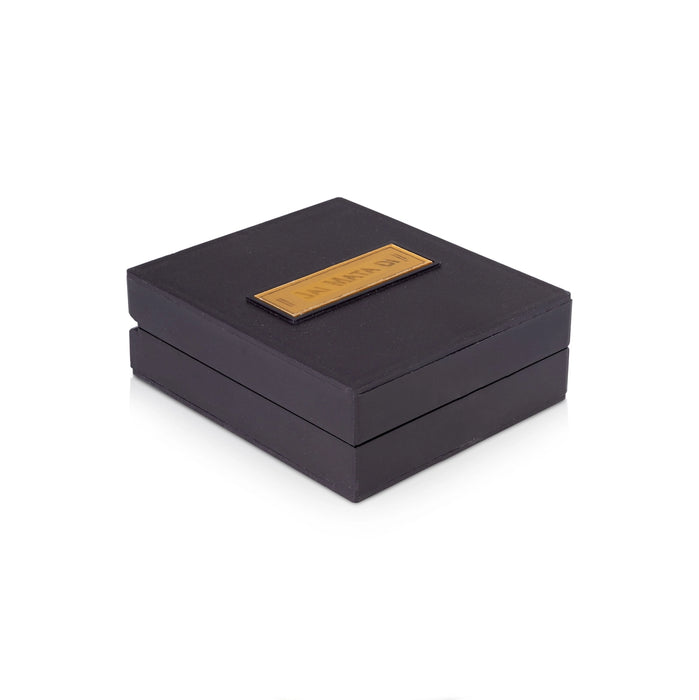 Pooja Box with Padham - 1.5 x 3.75 Inches | Gold Polish Durga Maa Puja Box/ Charan Paduka Box for Home