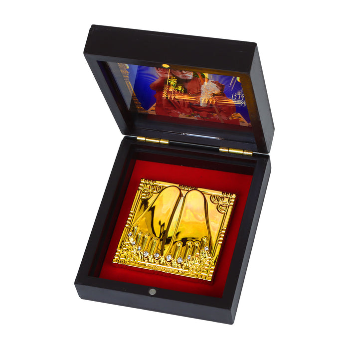 Pooja Box - 1.5 x 4 Inches | Charan Paduka Box/ Maha Periyava Padham Box for Pooja - Pooja Box & Paduka