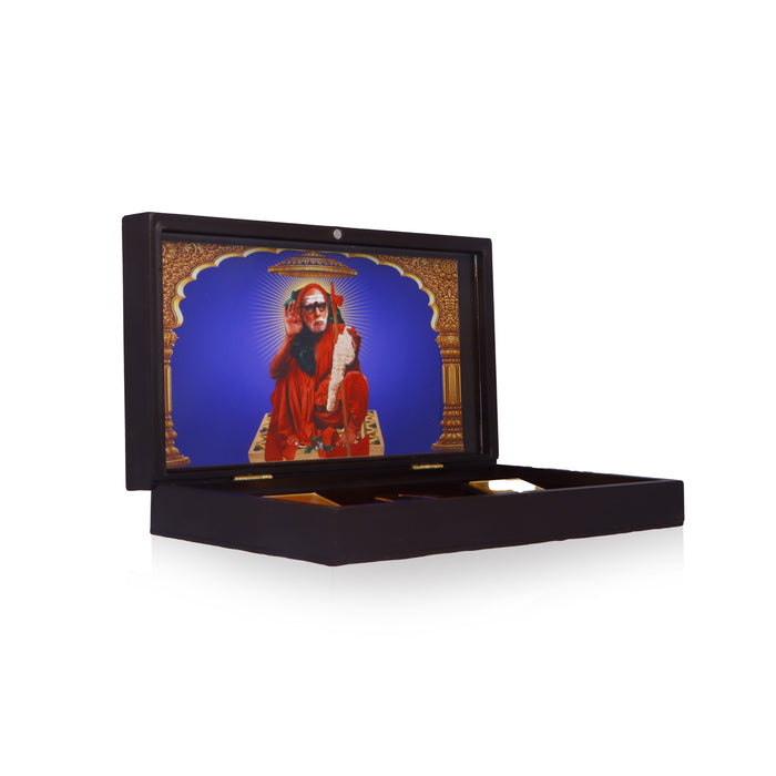 Pooja Box - 1.5 x 8.5 Inches | Charan Paduka Box/ Maha Periyava Padham Box for Pooja