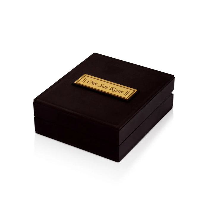 Sai Baba with Sri Padham Box - 1.5 x 3.75 Inches | Shirdi Sai baba Paduka box / Sai baba Pooja Box for Home - Pooja Box & Paduka