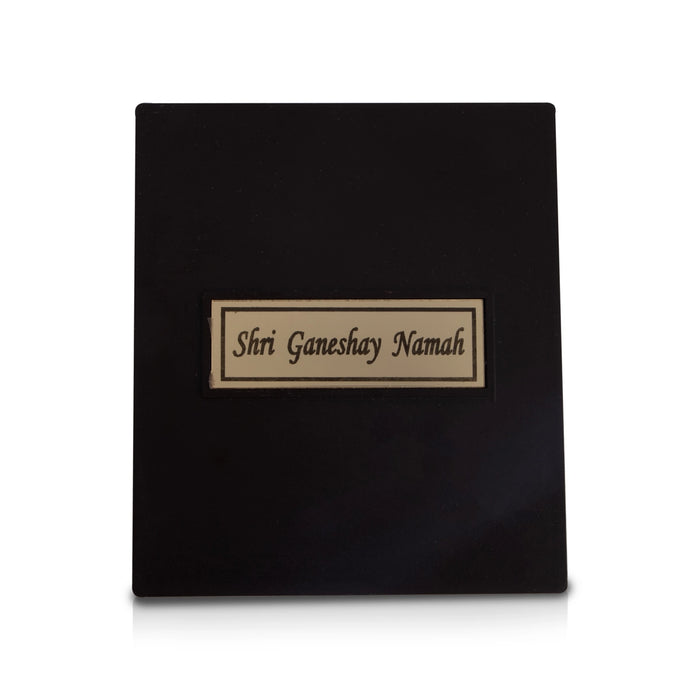 Ganesh Charan Paduka Box - 1.5 x 4 Inches | Gold Print Pooja Box/ Padham Box for Home - Pooja Box & Paduka