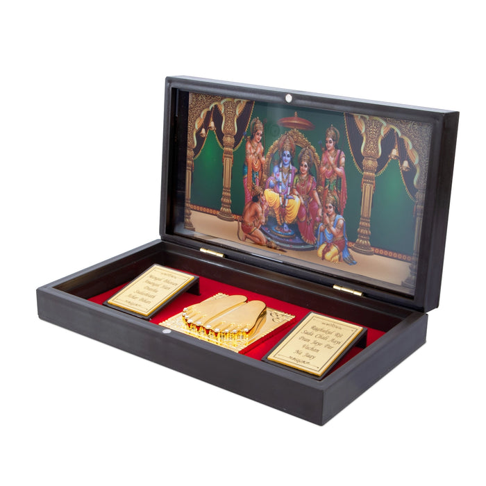 Paduka Box - 1.5 x 8.5 x 4.5 Inches | Plastic Ram Darbar Pooja Box/ Padham Box for Home