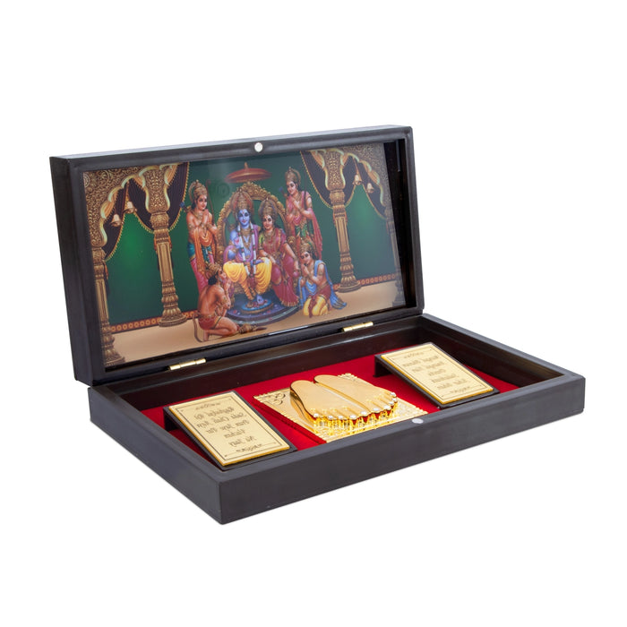 Paduka Box - 1.5 x 8.5 x 4.5 Inches | Plastic Ram Darbar Pooja Box/ Padham Box for Home