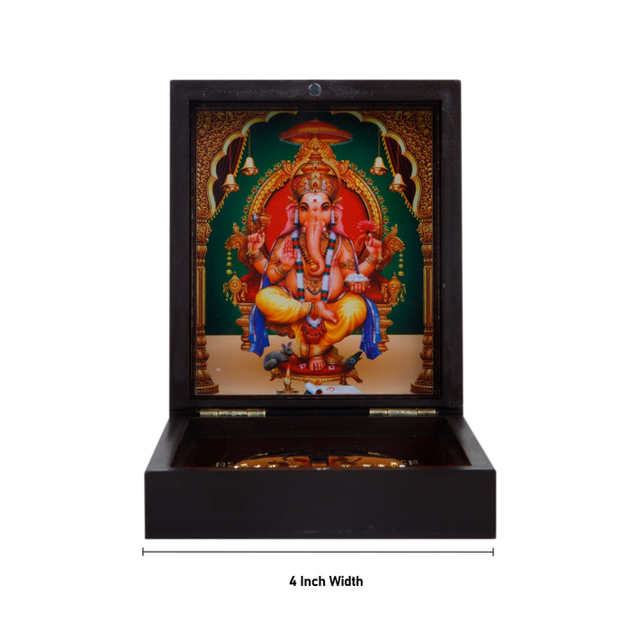 Pooja Box - Plain | Charan Paduka Box/ Ganesha Padham Box for Pooja - Pooja Box & Paduka