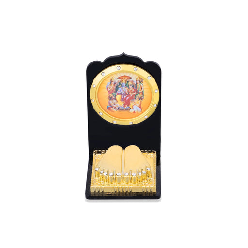 Acrylic Car Stand - 3 X 1.75 Inches | Ramar Pattabhishekam Design Car Decor With Padham/ Paduka For Home - Car Stand & Car Accessories