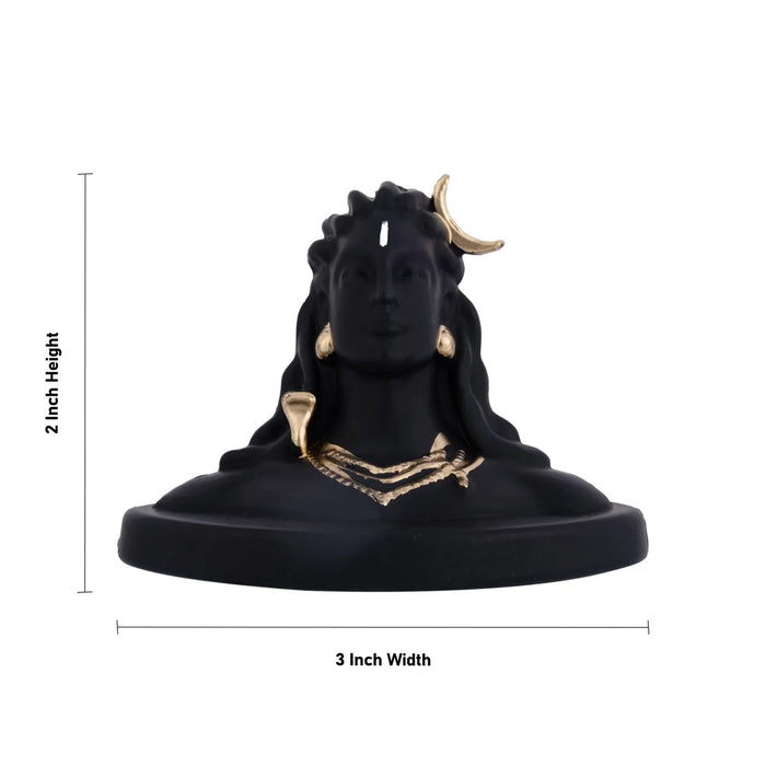 Adiyogi Murti - 2 x 3 Inches | Fibre Mahadev Statue / Adiyogi Shiva Statue/ Adiyogi Idol for Car Dashboard - Fibre Murties