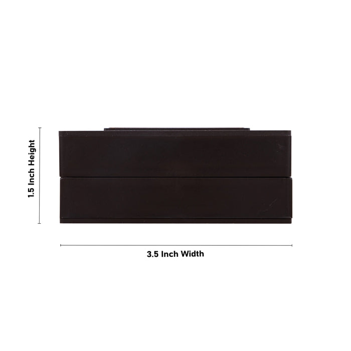 Ayyappan With Padham Pooja Box - 1.5 x 3.5 Inches | Charan Paduka Box/ Puja Box for Home - Pooja Box & Paduka