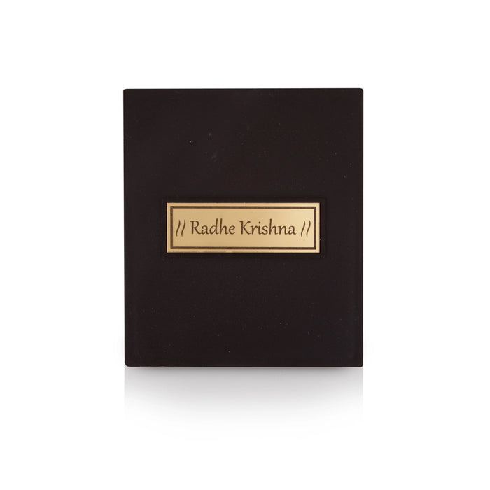 Radha Krishna With Padham Pooja Box - 1.5 x 3.5 Inches | Charan Paduka Box/ Paduka Box for Home - Pooja Box & Paduka