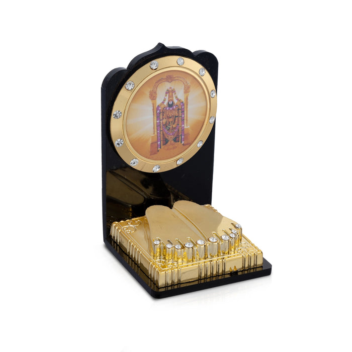 Paduka Box - 2.75 x 1.5 Inches | Balaji Pooja Box/ Acrylic Padham Box for Home