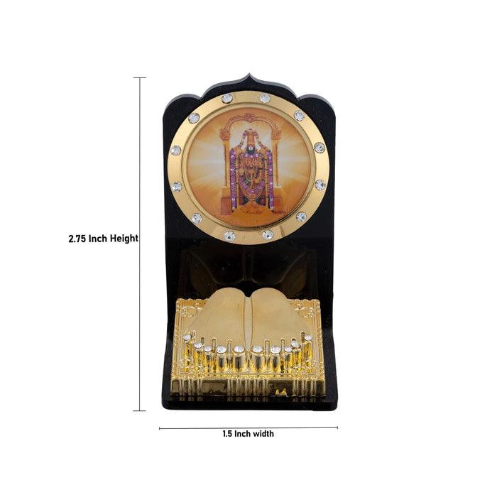 Paduka Box - 2.75 x 1.5 Inches | Balaji Pooja Box/ Acrylic Padham Box for Home