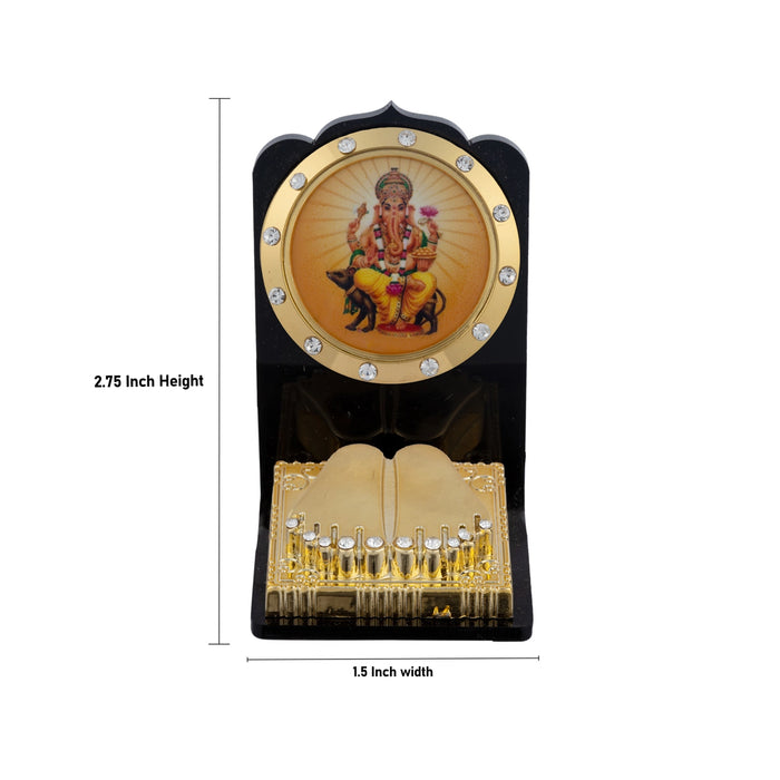 Paduka Box - 2.75 x 1.5 Inches | Ganesha Pooja Box/ Acrylic Padham Box for Home - Pooja Box & Paduka