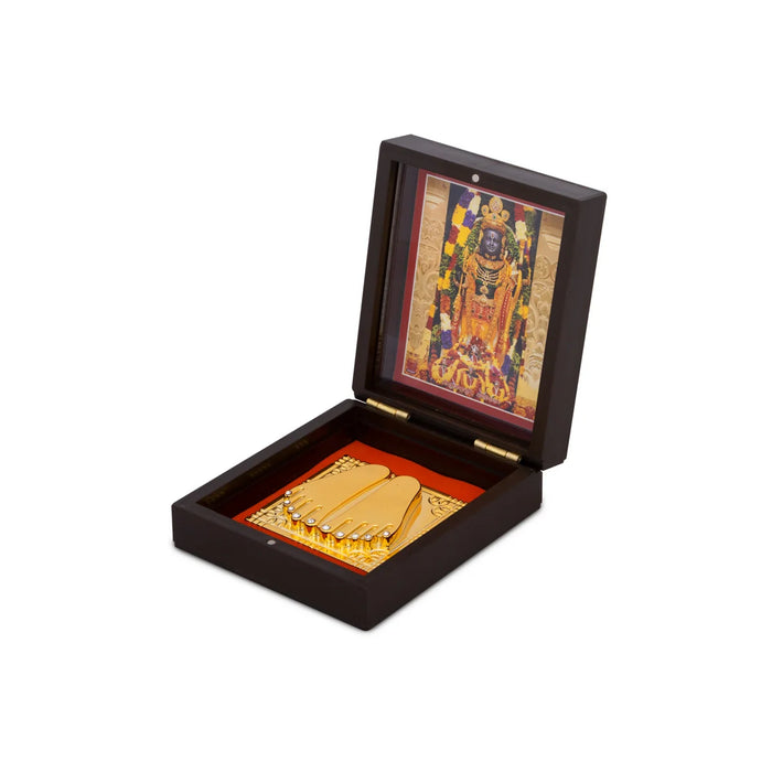 Ayodhya Ramar Padham Box - 1.5 x 3.5 Inches | Charan Paduka Box/ Pooja Box for Home - Pooja Box & Paduka