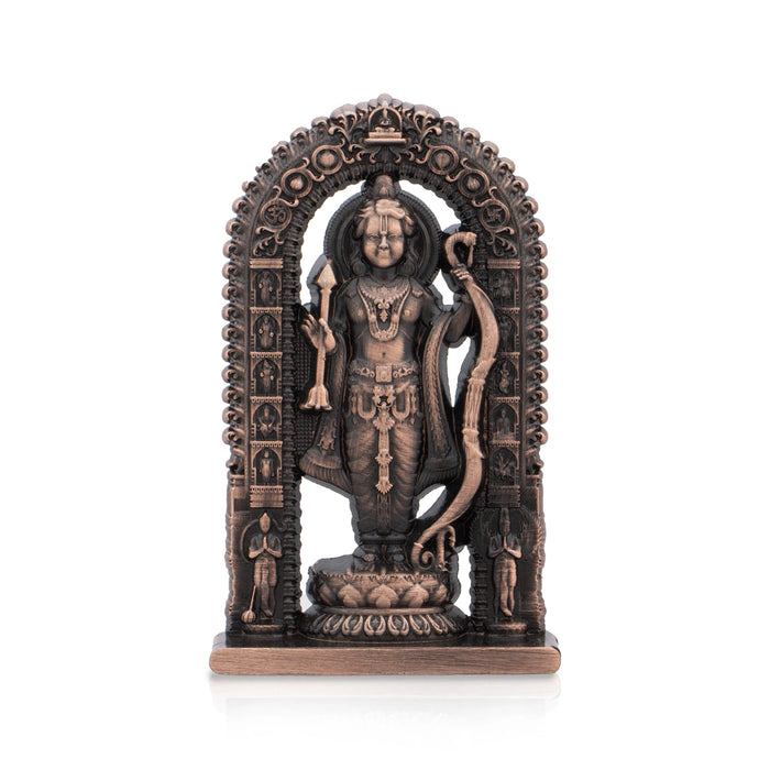 Ayodhya Rama Idol - 3 x 1.5 Inches | Zinc Statue/ Copper Polish Ayodhya Ramar Statue for Pooja