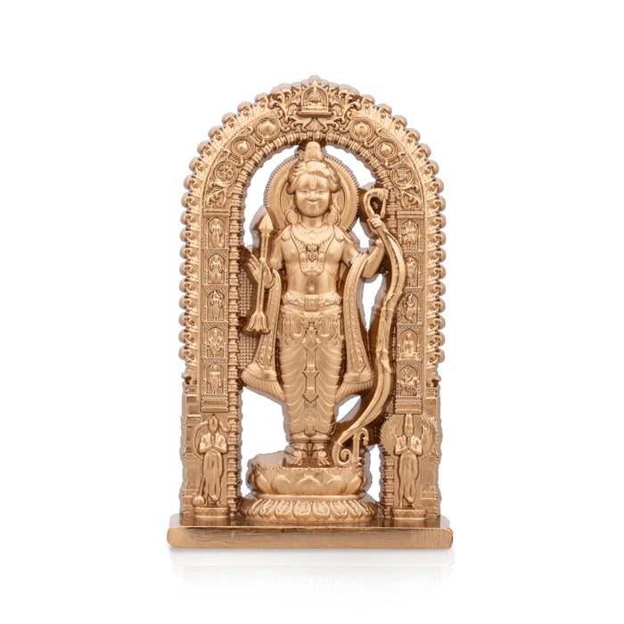 Ayodhya Rama Idol - 3 x 1.5 Inches | Zinc Statue/ Brass Polish Ayodhya Ramar Statue for Pooja