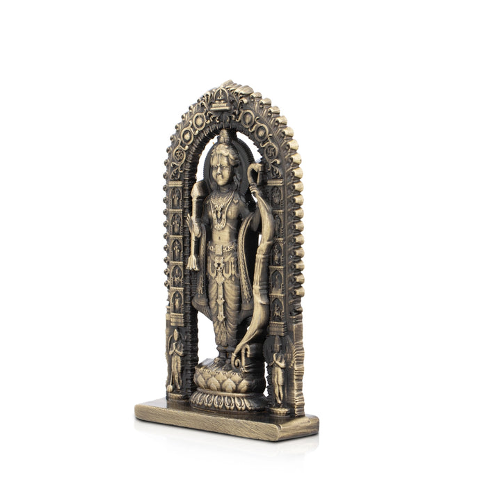 Ayodhya Rama Idol - 3 x 1.5 Inches | Zinc Statue/ Antique Polish Ayodhya Ramar Statue for Pooja