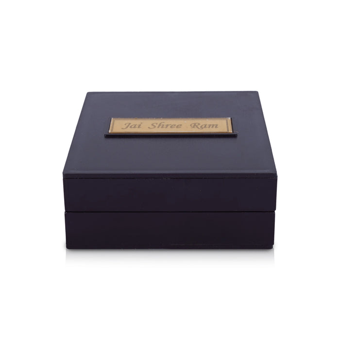 Ram Darbar With Sri Padham Box - 1.5 x 3.5 Inches | Charan Paduka Box / Pooja Box for Home