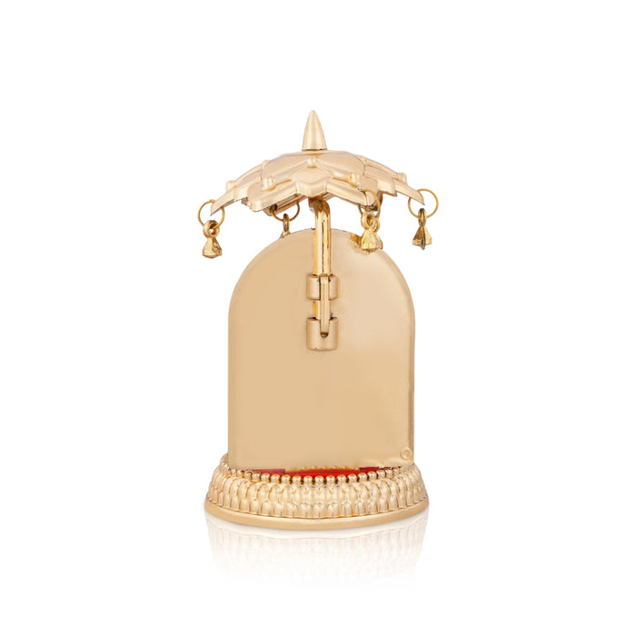 Balaji With Paduka - 4.5 x 2 Inches | Balaji Charan Paduka With Umbrella Car Stand/ Balaji Padham for Pooja - Pooja Box & Paduka