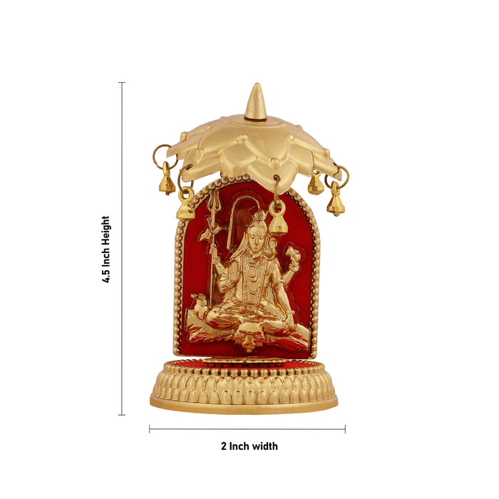 Shivan Padham Umbrella with Base - 4.5 x 2 Inches | Car Stand Idol / Mahadev Murti For Car Decor
