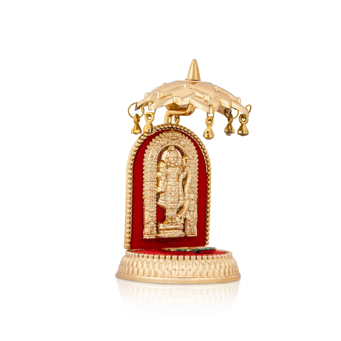 Ayodhya Rama With Paduka - 4.5 x 2 Inches | Ayodhya Ramar With Umbrella Car Decor/ Car Stand for Decoration - Pooja Box & Paduka