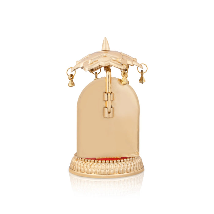 Ayodhya Rama With Paduka - 4.5 x 2 Inches | Ayodhya Ramar With Umbrella Car Decor/ Car Stand for Decoration - Pooja Box & Paduka