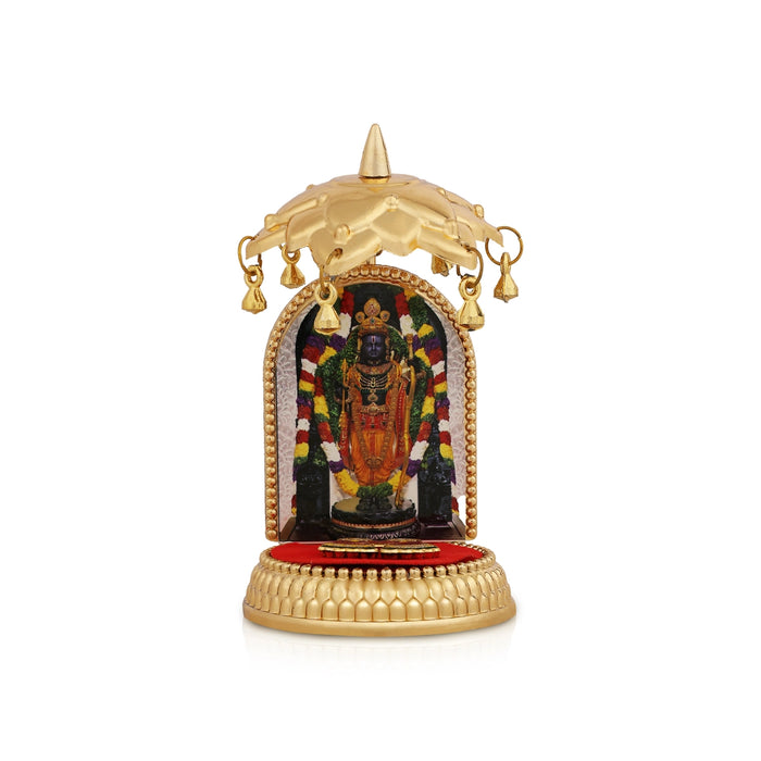 Ayodhya Rama With Paduka - 4.5 x 2 Inches | Ayodhya Ramar With Umbrella Car Decor/ Car Stand for Decoration