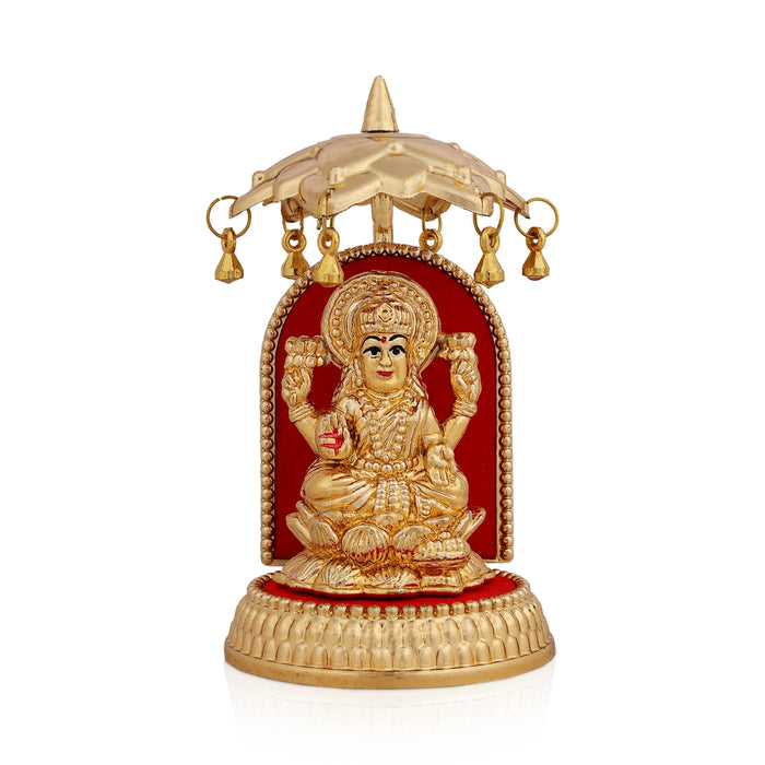 Lakshmi With Umbrella with Base - 4.5 X 2.5 Inches | Car Stand Idol / Laxmi Murti For Car Decor