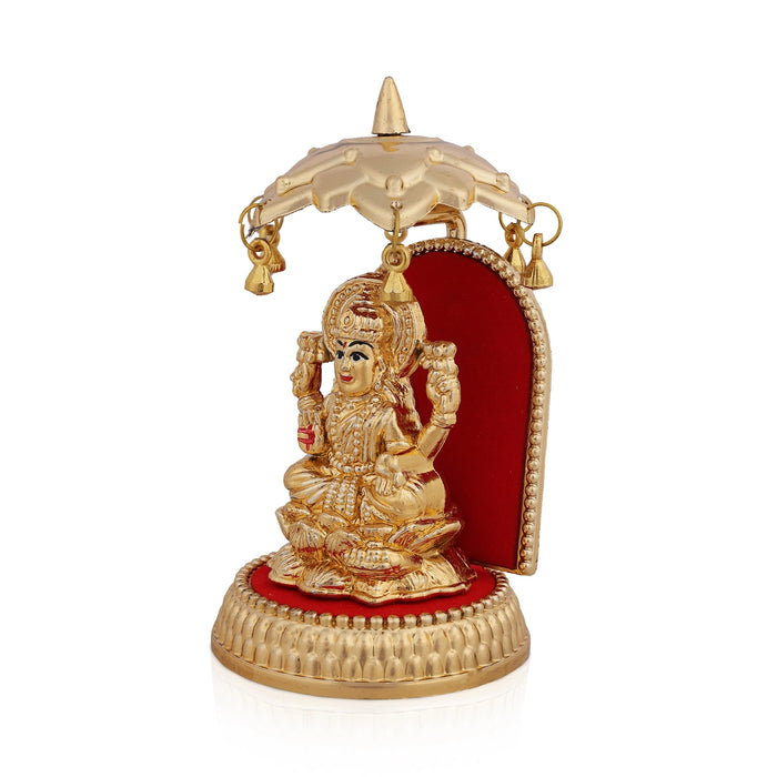 Lakshmi With Umbrella with Base - 4.5 X 2.5 Inches | Car Stand Idol / Laxmi Murti For Car Decor