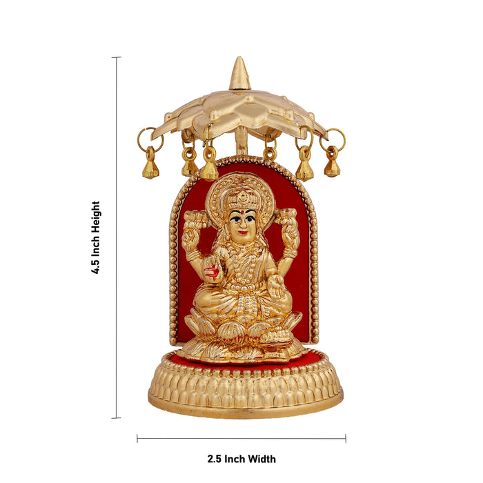 Lakshmi With Umbrella with Base - 4.5 X 2.5 Inches | Car Stand Idol / Laxmi Murti For Car Decor