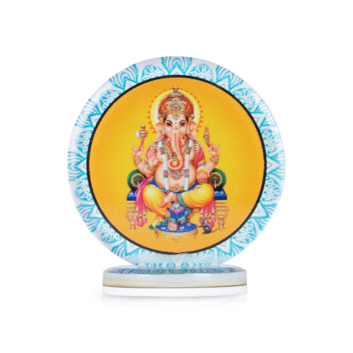 Ganesha Car Dashboard Photo Stand - 2.5 x 2.25 Inches | Car Photo Stand/ Photo Stand for Car Dashboard/ 30 Gms