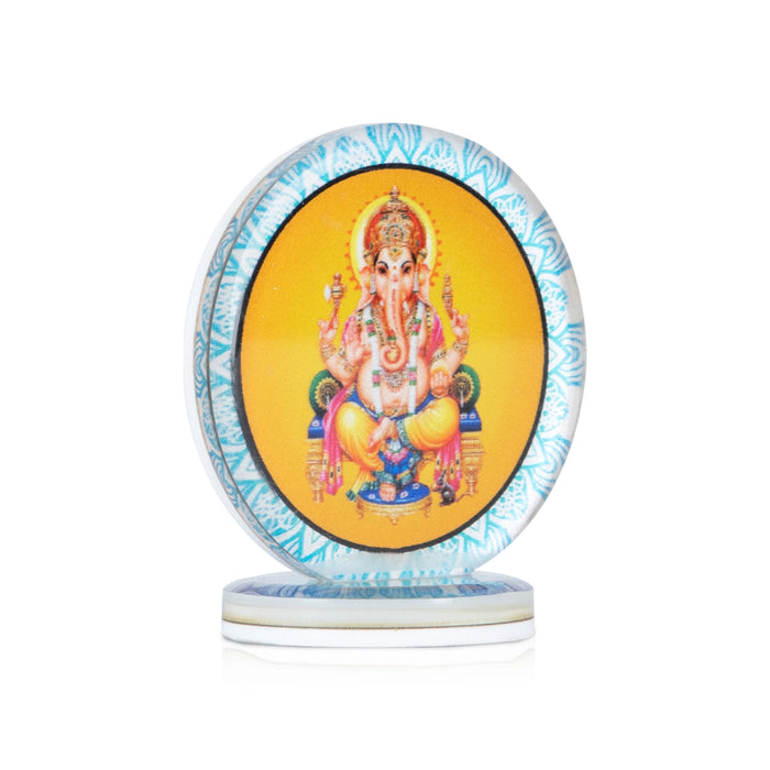 Ganesha Car Dashboard Photo Stand - 2.5 x 2.25 Inches | Car Photo Stand/ Photo Stand for Car Dashboard/ 30 Gms