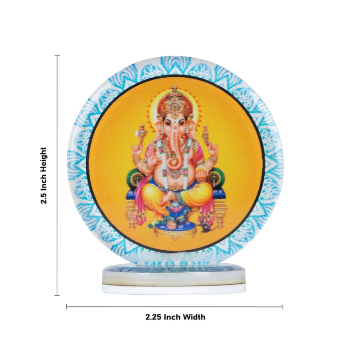 Ganesha Car Dashboard Photo Stand - 2.5 x 2.25 Inches | Car Photo Stand/ Photo Stand for Car Dashboard/ 30 Gms