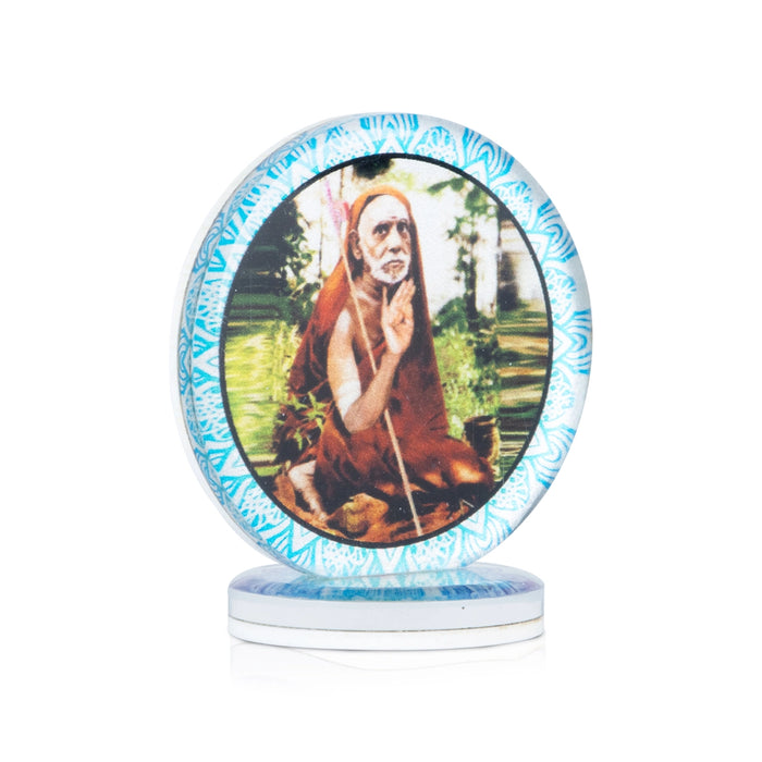 Maha Periyava Car Dashboard Photo Stand - 2.5 x 2.25 Inches | Car Photo Stand/ Photo Stand for Car Dashboard - Car Stand & Car Accessories