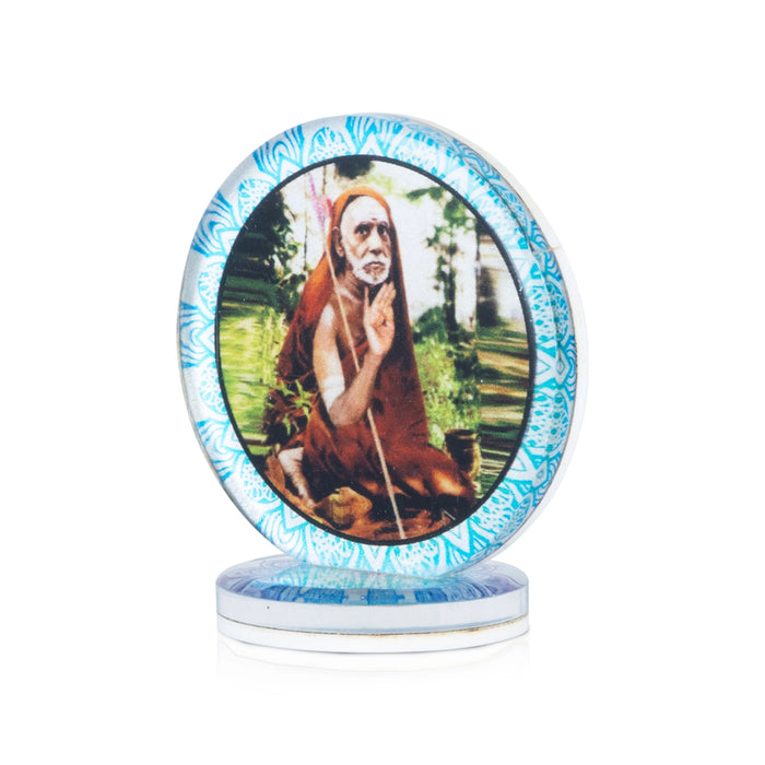 Maha Periyava Car Dashboard Photo Stand - 2.5 x 2.25 Inches | Car Photo Stand/ Photo Stand for Car Dashboard - Car Stand & Car Accessories