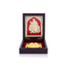 Cow Radha Krishna Murti With Padham Pooja Box - 1.5 x 4 x 3 Inches | Charan Paduka Box/ Puja Box for Home - Pooja Box & Paduka