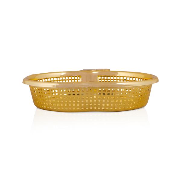 Pooja Basket - Apple | Gold Silver Basket/ Basket for Home Decor