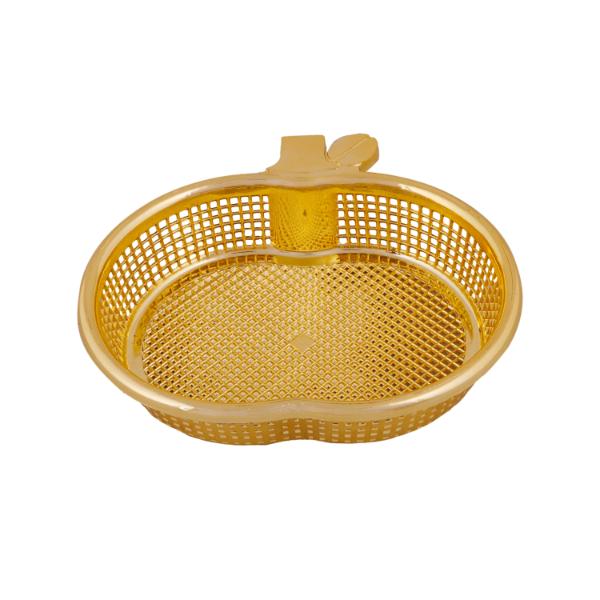 Pooja Basket - Apple | Gold Silver Basket/ Basket for Home Decor