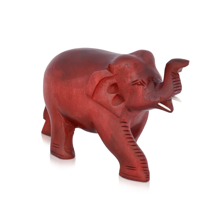 Elephant Statue - 3 x 4 Inches | Wooden Statue/ Elephant Idol for Home Decor