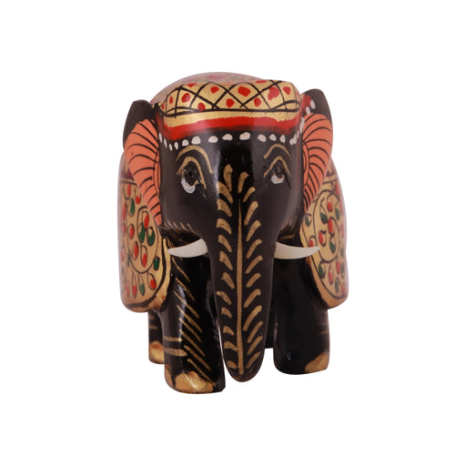 Elephant Statue - 2 x 3 Inches | Wooden Elephant/ Elephant Idol for Home Decor - Table stand Accessories