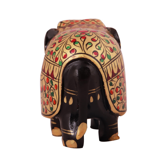 Elephant Statue - 2 Inches | Wooden Elephant/ Elephant Idol for Home Decor