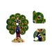 Peacock Statue - 2.5 x 2 Inches | Painted Peacock Dancing Idol/ Metal Peacock Sculpture for Home Decor - Table Stand Accessories